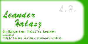 leander halasz business card